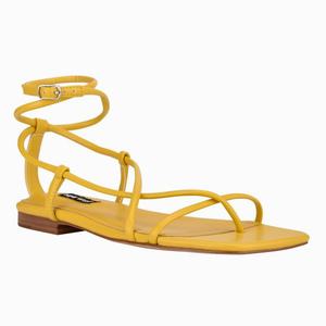 Nine West Mandie Strappy Platte Sandalen Geel Nederland | JSQ-294068